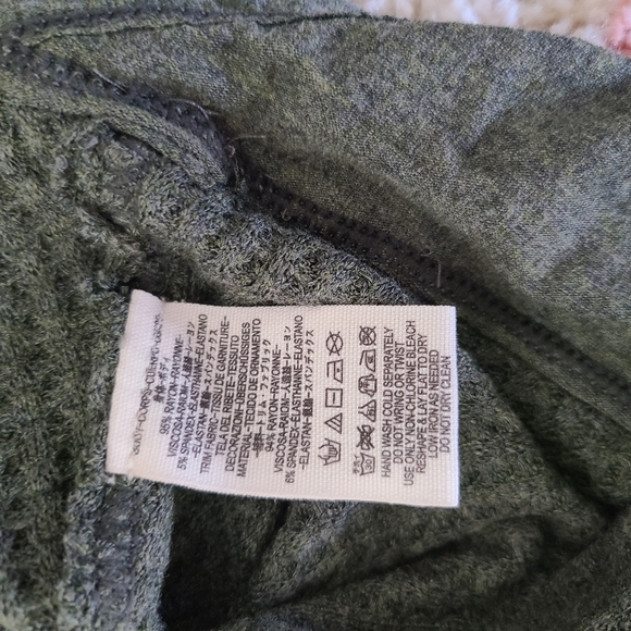 NWT Free People Laguna Thermal Long Sleeve Top Moss Green Size XS - Picture 8 of 8